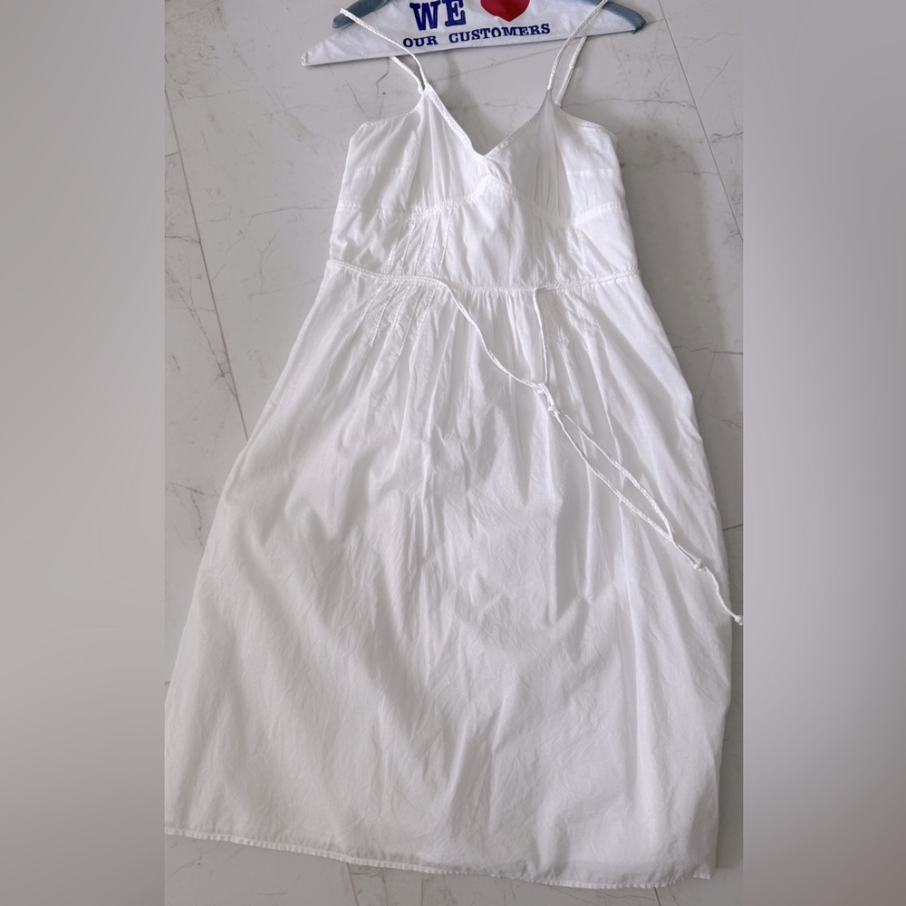 American Eagle Womens White Cotton Spaghetti Strap